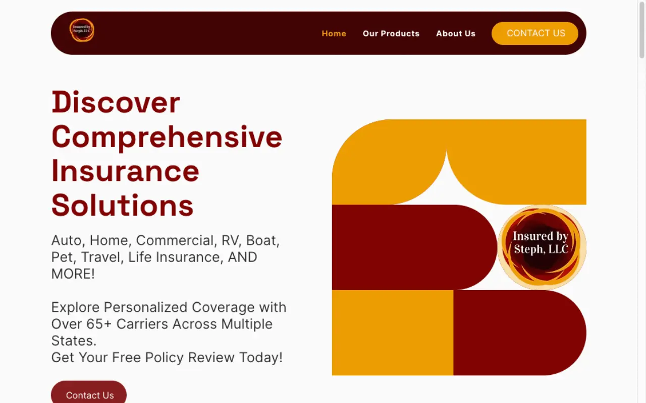 Insured by Steph website screenshot