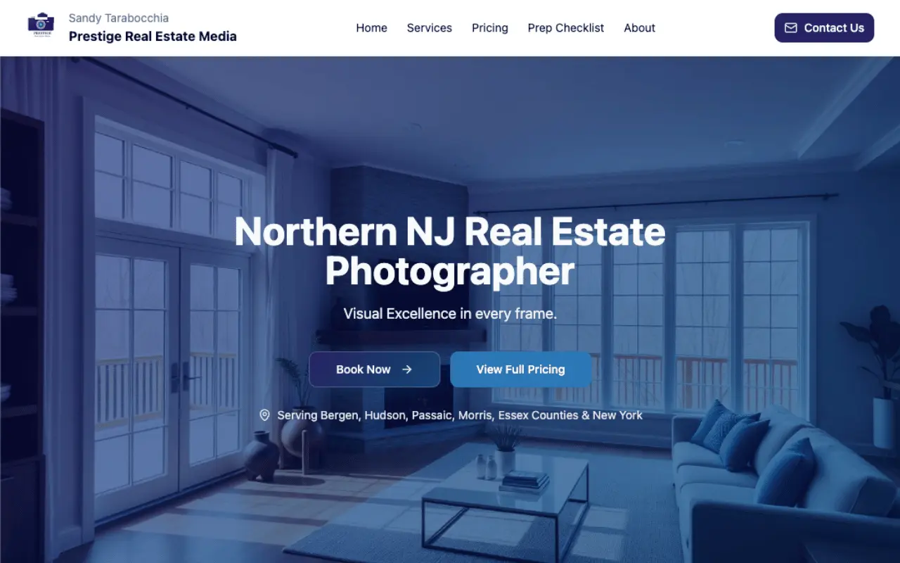 Prestige Real Estate Media website screenshot
