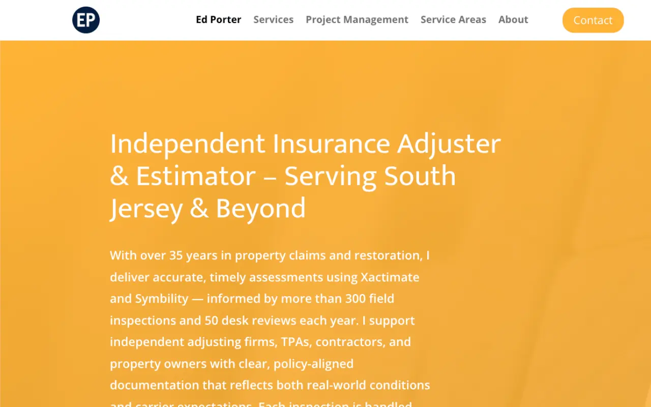 South Jersey Claims Pro website screenshot