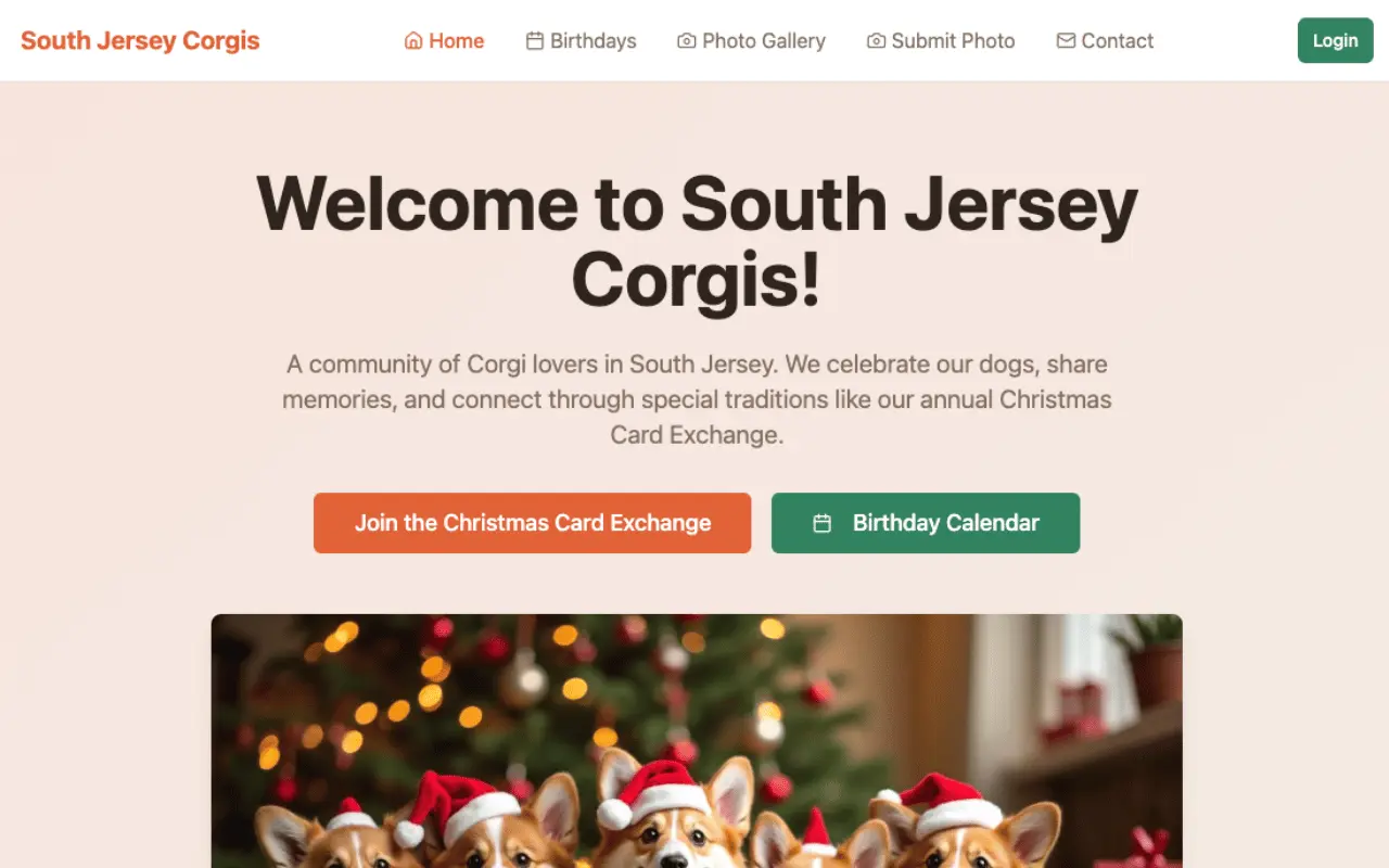 South Jersey Corgis website screenshot